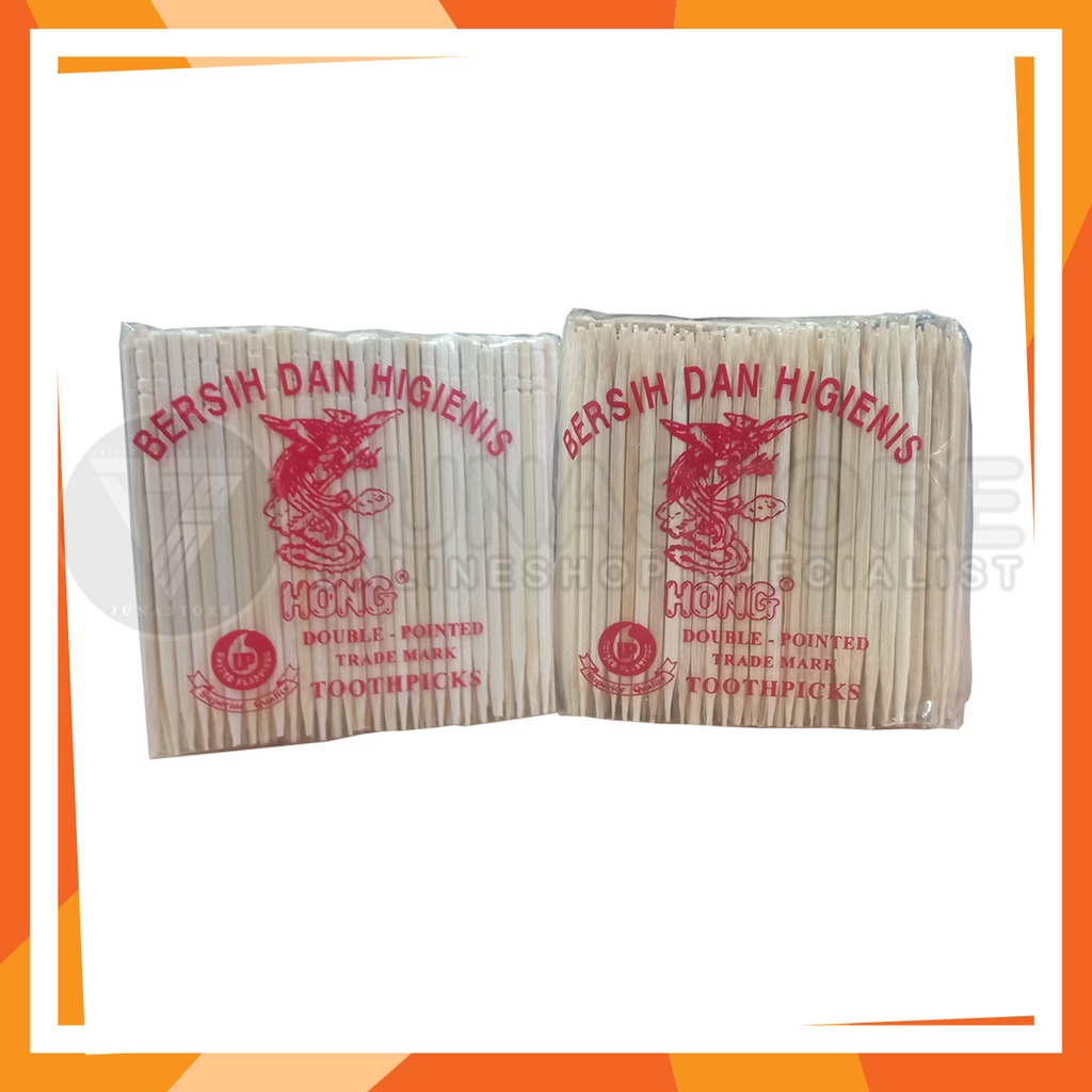 Tusuk gigi kiloan dan ukir hong (500pcs / pack)