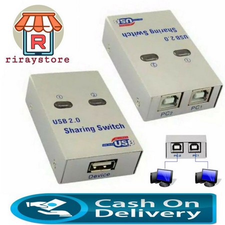 Auto Switch Usb Printer 2Port 2 Port Sharing 2 Cabang Nyk
