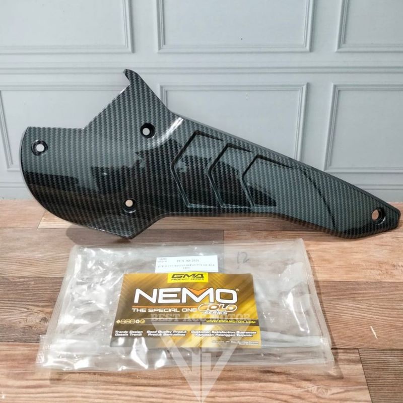 PAKETAN COVER TUTUP FILTER HAWA CVT PCX 160 CARBON NEMO ORIGINAL