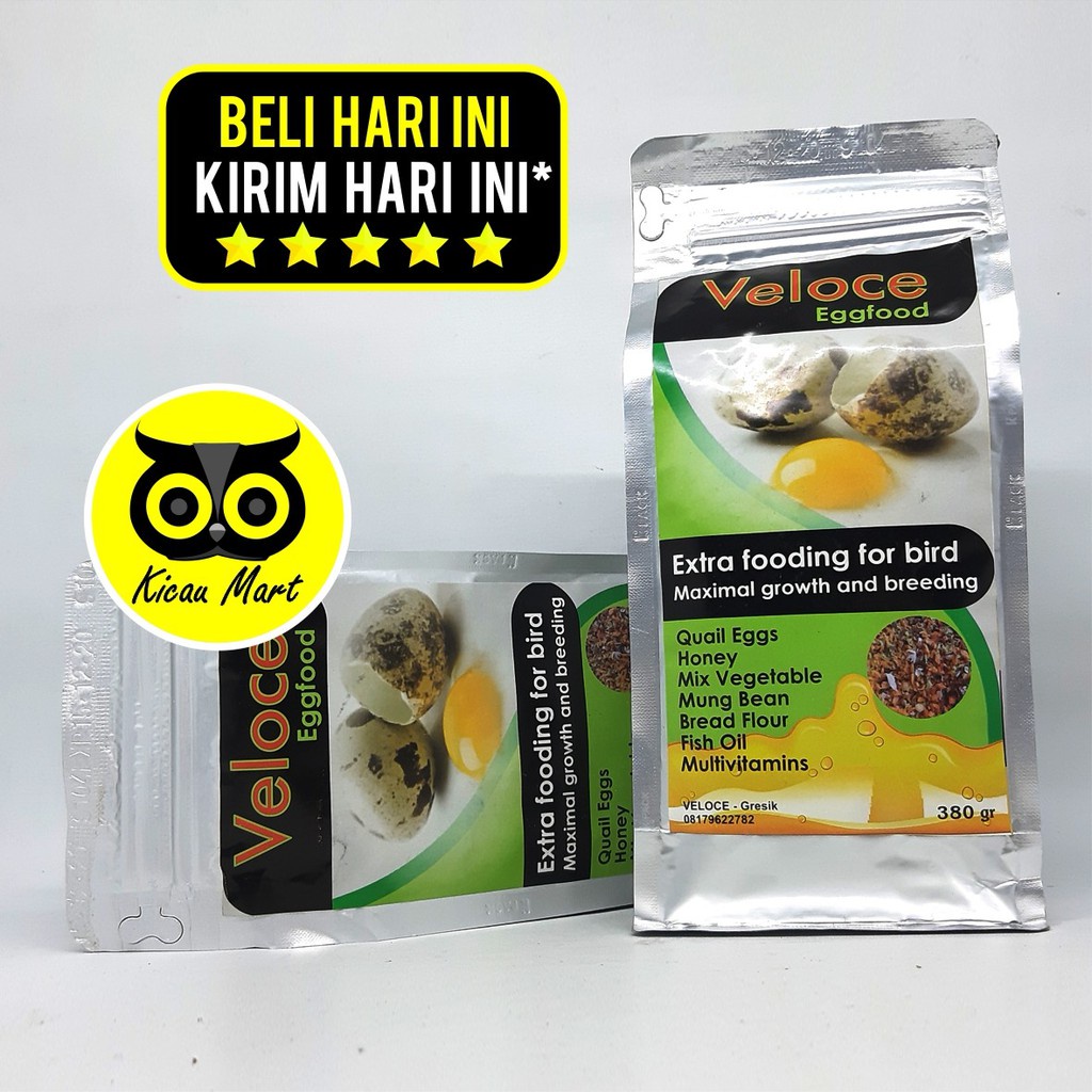 PAKAN MAKANAN TAMBAHAN EKSTRA FOODING EF TERNAK BURUNG KENARI LOVEBIRD DLL EGG FOOD VELOCE GANTAREJ2
