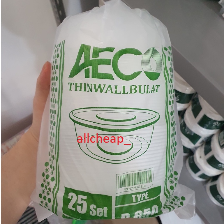 THINWALL BULAT WADAH MAKAN TEMPAT BOWL MICROWAVE AECO B650 25PCS - AECO B650