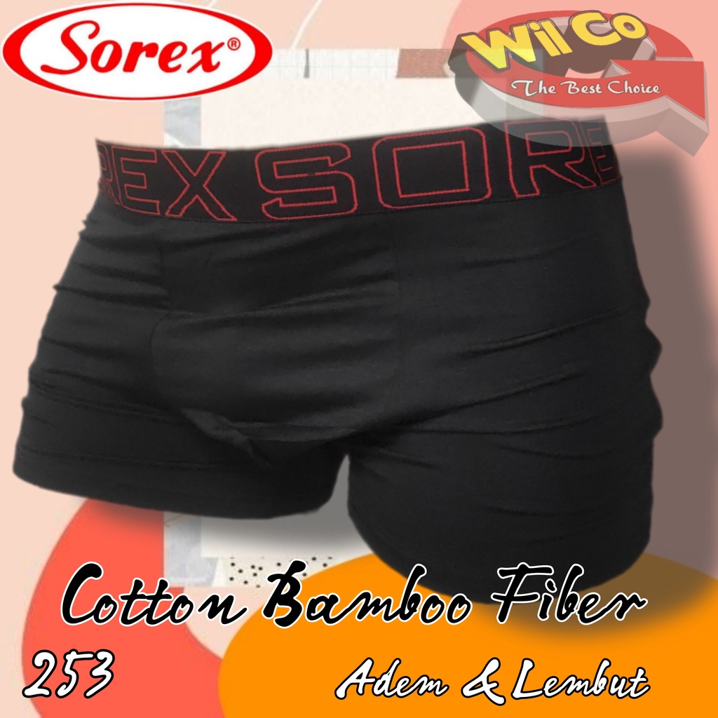 K253T - (DIJUAL PER 1 BOX ISI 3 Pcs) CELANA DALAM BOXER PRIA DEWASA SOREX  SIZE S - XL