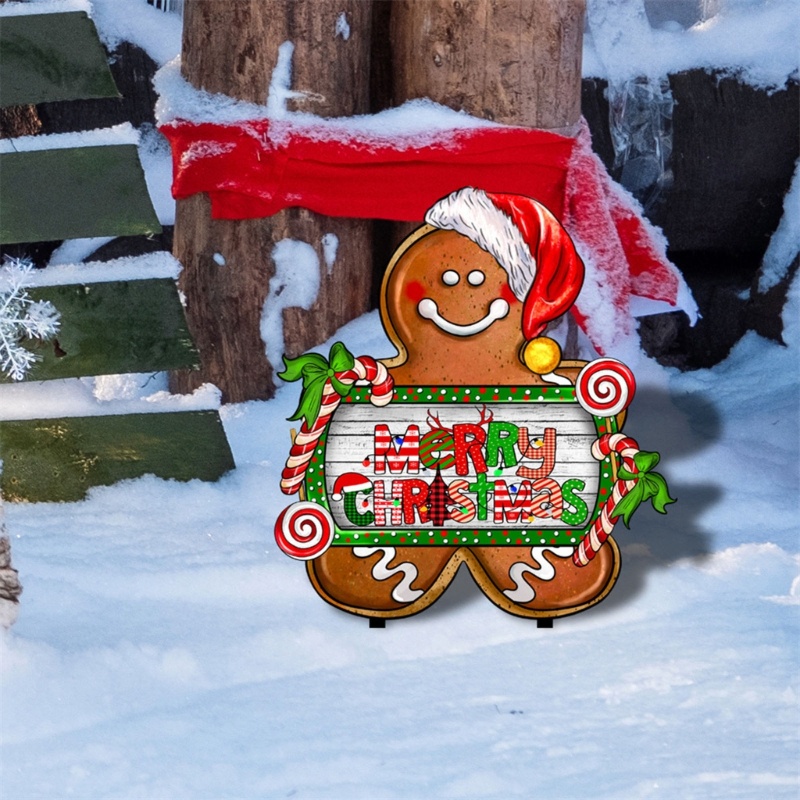 Zzz Hiasan Gantung Bentuk Gingerbread Untuk Dekorasi Taman / Outdoor