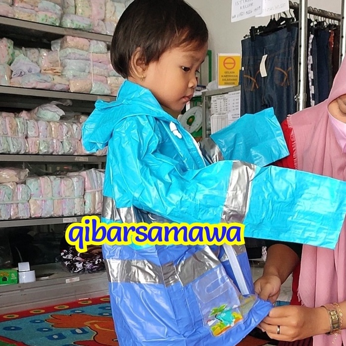 Jas Hujan Anak PAUD - TK ELMONDO usia 4-6 Tahun New Mini Kids 306