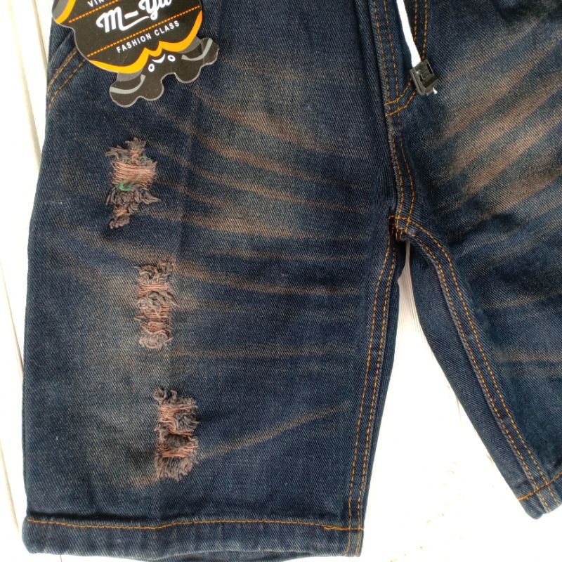 JEANS PENDEK ANAK LAKI LAKI SOBEK m-yu