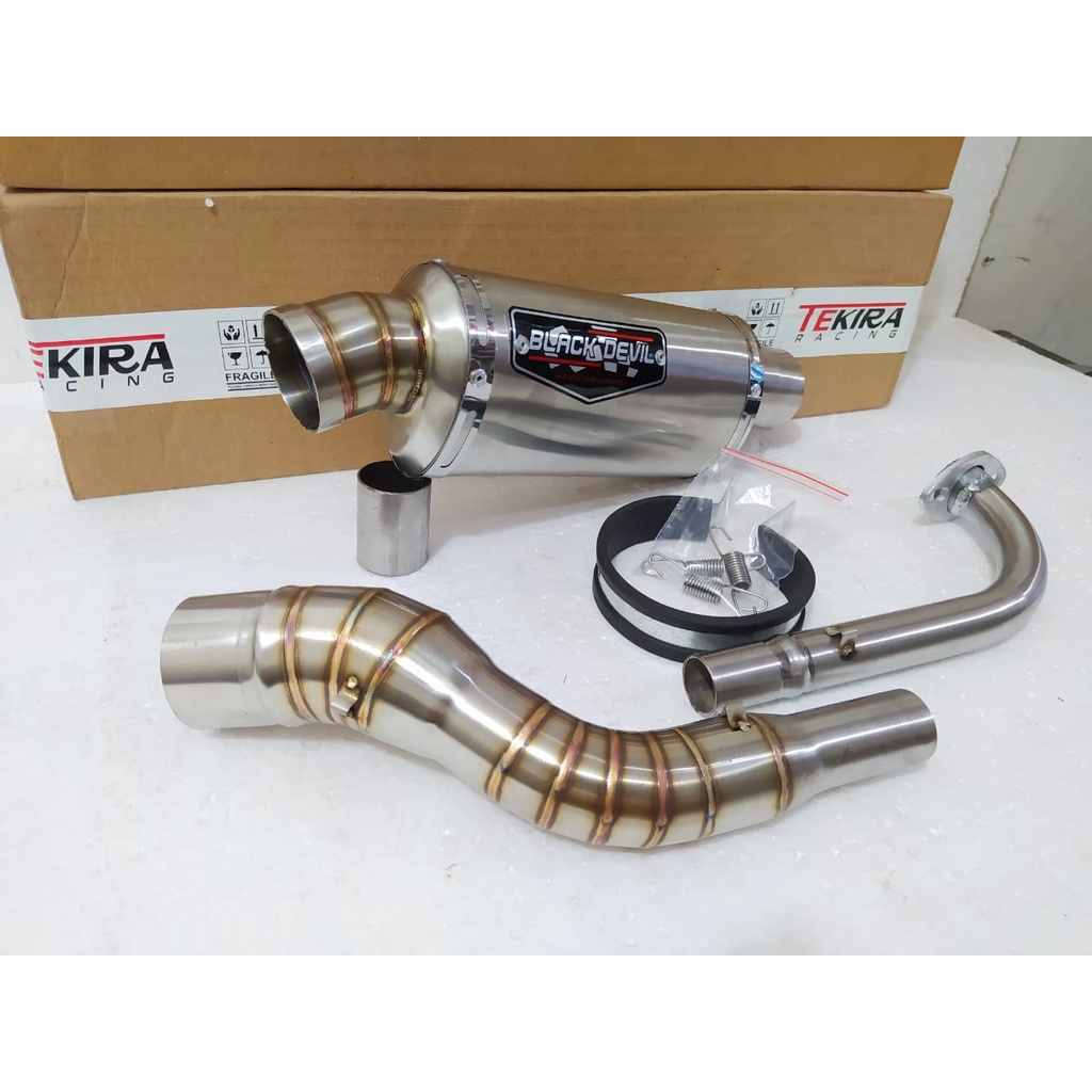 Knalpot Black Devil Trioval Fulset Yamaha Aerox Vva Connected Nmax New Lexi Fazzio Mio Sporty Smile 