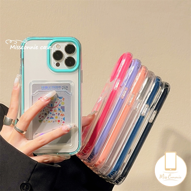 3in1 Casing Soft Case iPhone 11 12 13 14 Pro MAX 6 6S 7 8 Plus XR X XS MAX SE 2020 Warna Macaron