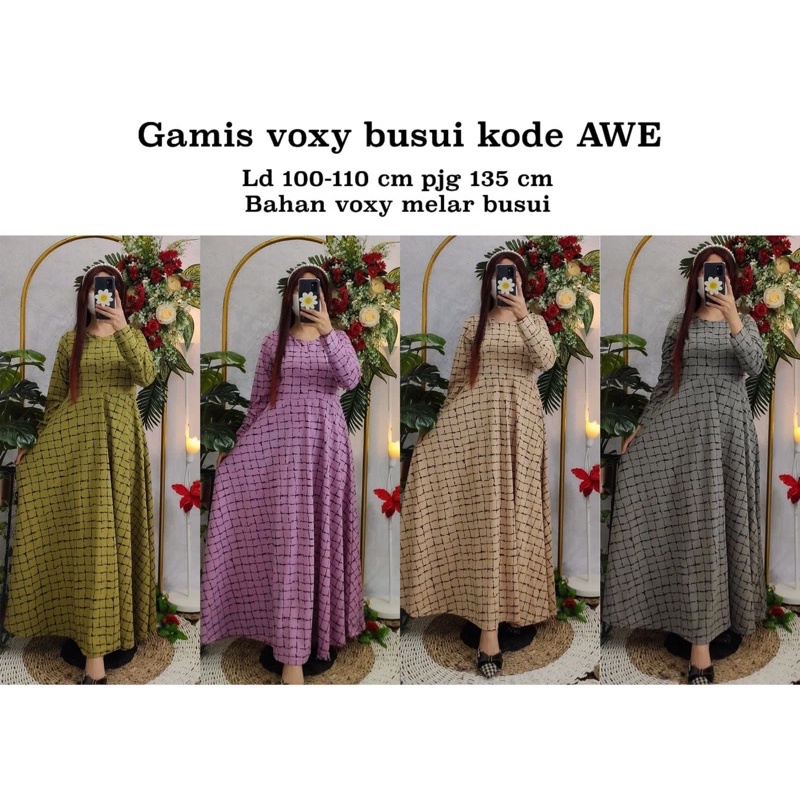 Gamis boxy busui kode AWE