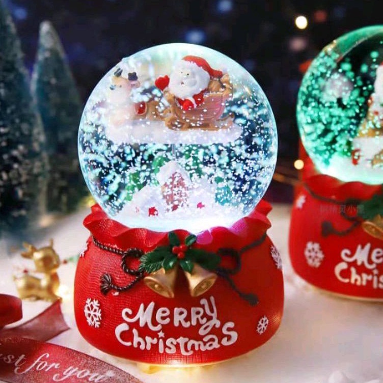 KOTAK MUSIK / SNOWBALL / BOLA KACA NATAL / SNOW BALL SANTA CLAUS / BOLA CRISTAL SINTERKLAS / BOLA SA