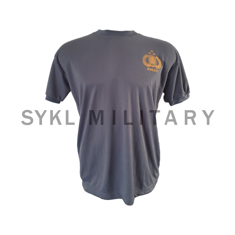 Kaos Polisi Polri Abu Pendek Kaos Dinas Dalaman Polisi Warna Abu