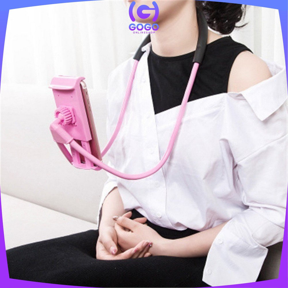 GOGO-C371 Lazy Neck Phone Holder Lazyneck Holder Hp / Flexible Lazypod Leher / Penyangga HP di Leher