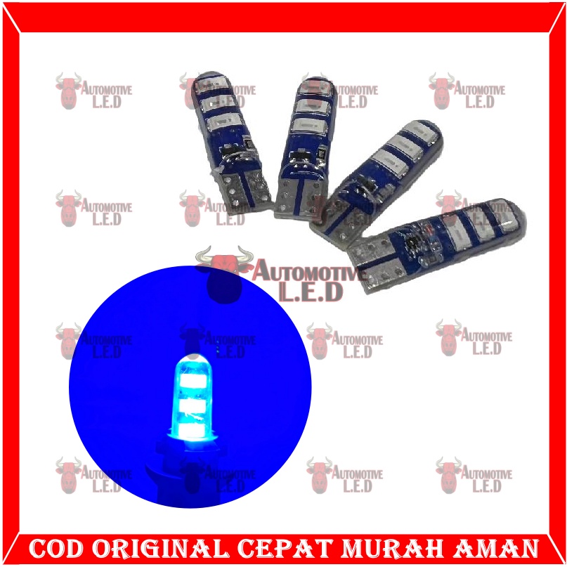 ORIGINAL PROMO 4 PCS LAMPU LED T10 JELLY 6 MATA KEDIP | LAMPU SEIN MOTOR LAMPU SENJA MOTOR