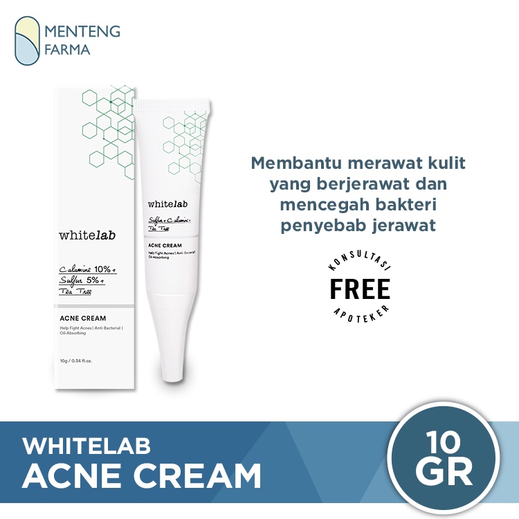 Whitelab Acne Cream 10 Gr - Krim Untuk Kulit Berjerawat