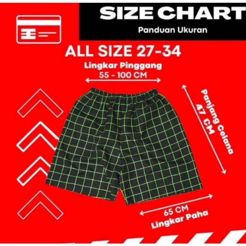 celana unisex boxer tartan terbaru