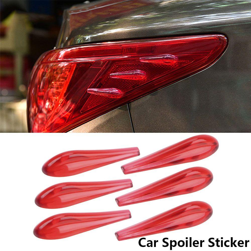 Lanfy Stiker Mobil Decor Strip 6buah/Set Mobil-styling Bagian Luar Strip Anti Tabrak Akrilik Anti-Tabrakan