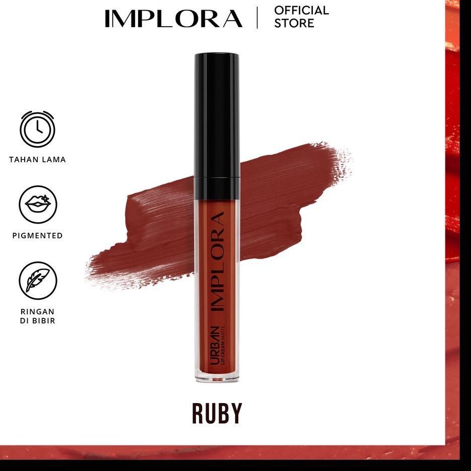 Terkini Grosir--[READY 1-20] IMPLORA Urban Lip Cream Matte Original BPOM Lipstik Lipcream Lipstick L