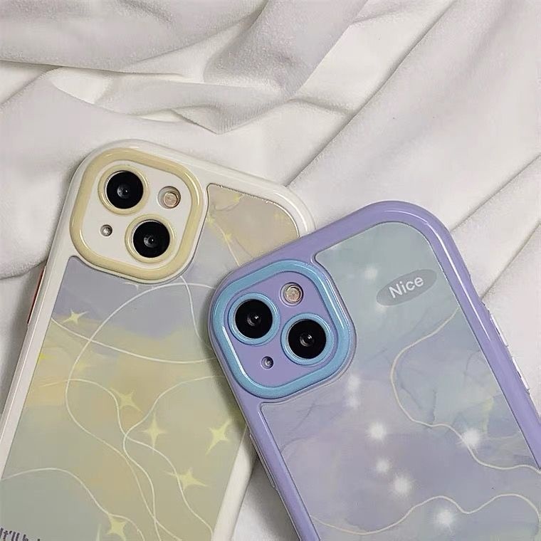 Case Motif Lukisan Cat Minyak Riak Air Untuk iPhone 12 13 11 Pro Max X Xs Max Xr frut8