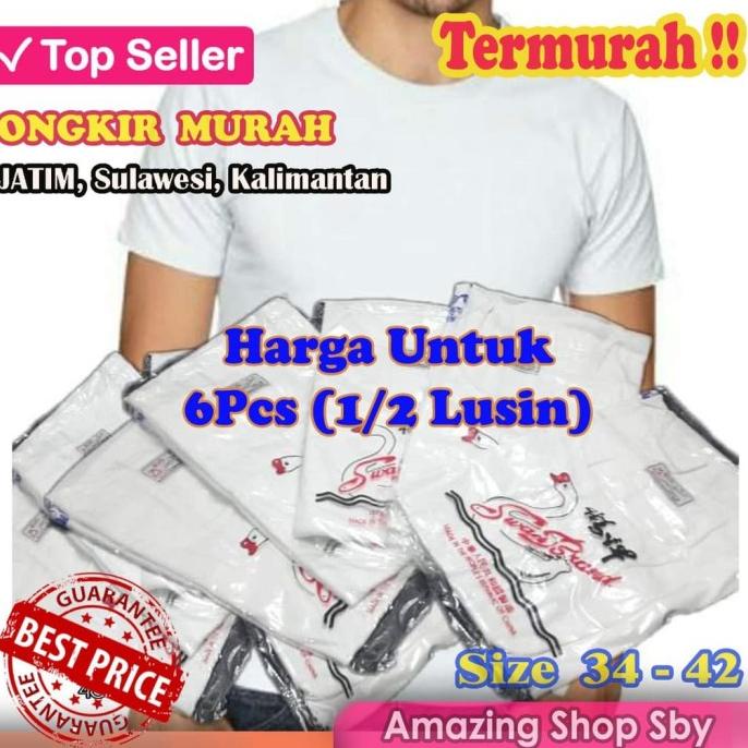 Grosir Lusinan Kaos Dalam Oblong Pria Swan Brand Murah