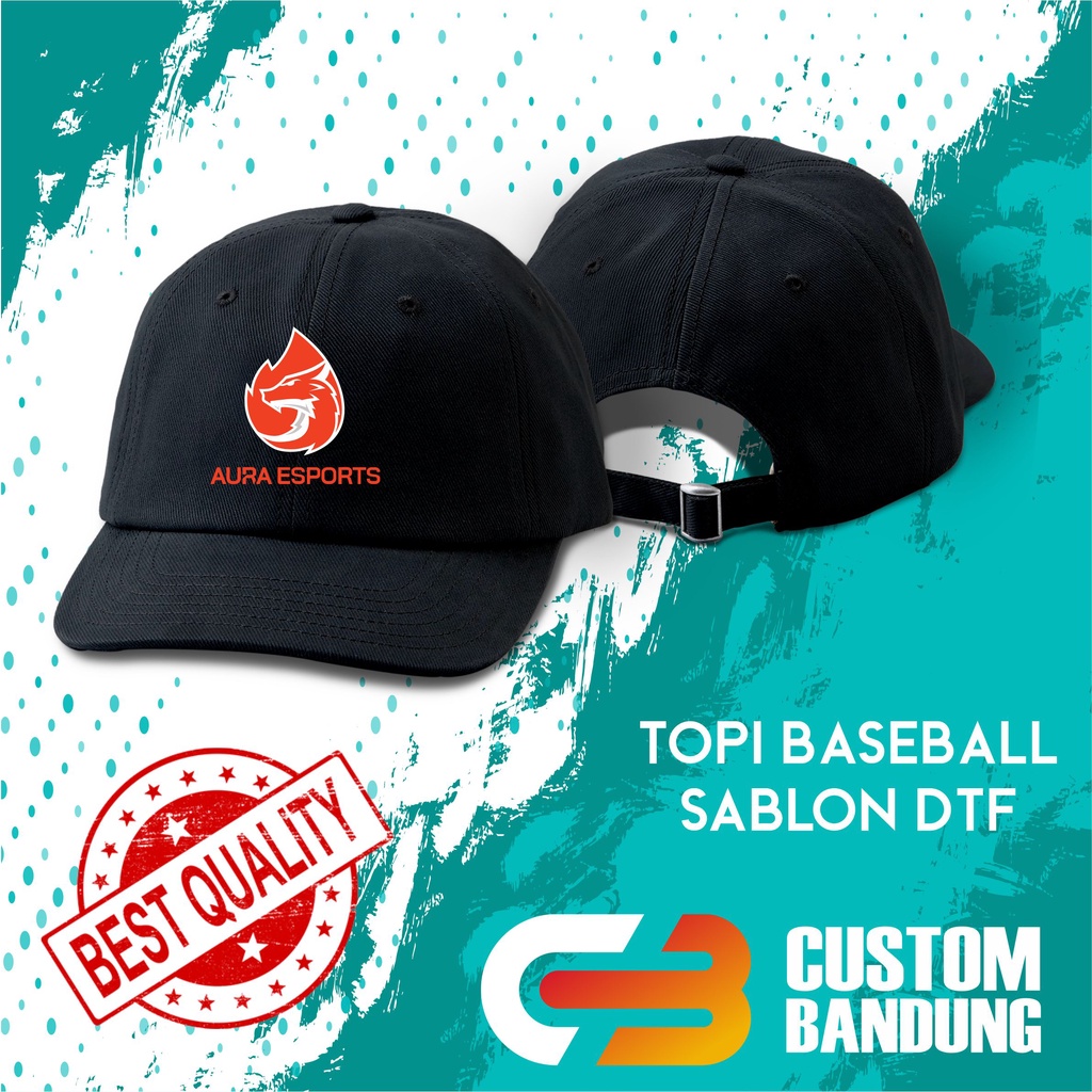 Topi Baseball AURA ESPORT Pria Wanita Topi Cap Bisa Tulis Nama Bisa COD Original High Premium Quality