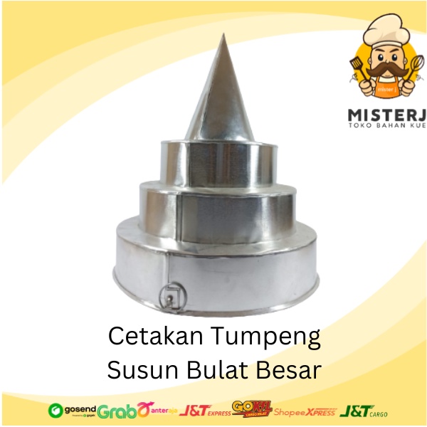 Cetakan Tumpeng Susun Bulat | All Varian Ukuran | Cetakan Tumpeng Nasi Kuning Tingkat