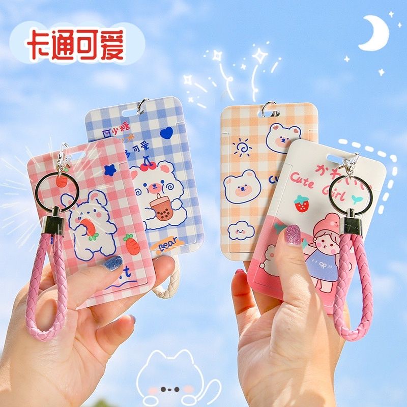 Nana Card Holder Pelindung Kartu Motif Kartun Gaya Korea Untuk Sekolah/ Kantor