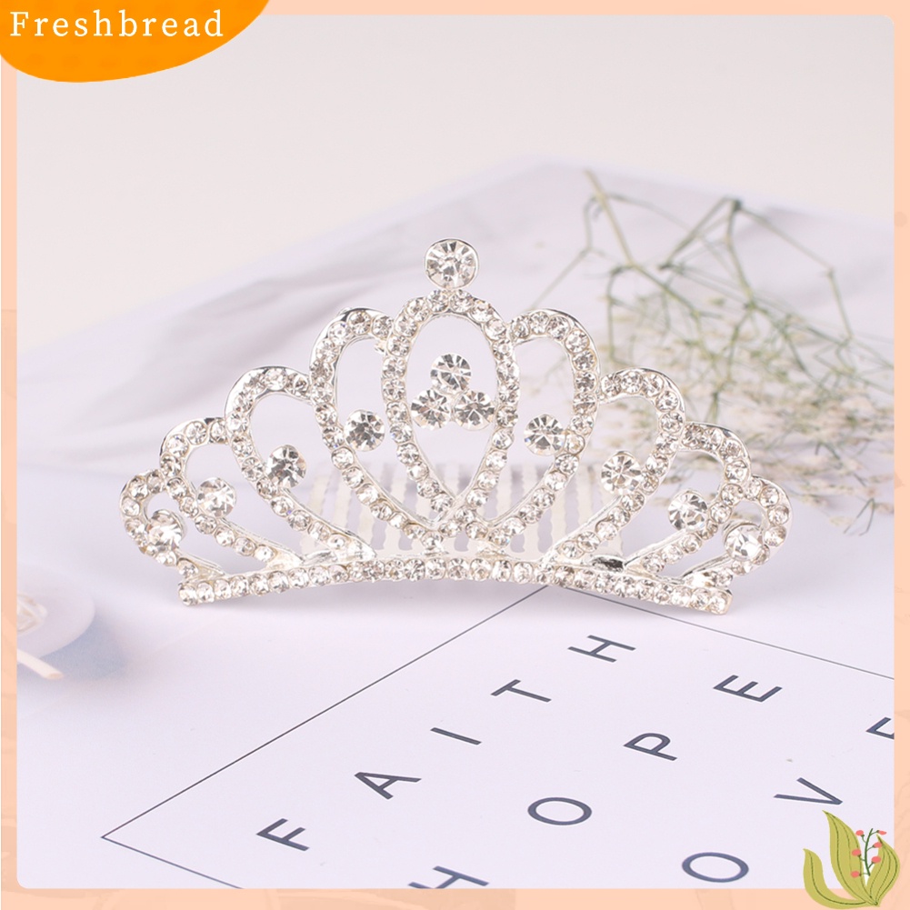 (Fresh) Sirkam Tiara Mahkota Kecil Hias Berlian Imitasi Untuk Bayi / Anak Perempuan / Prom / Pernikahan