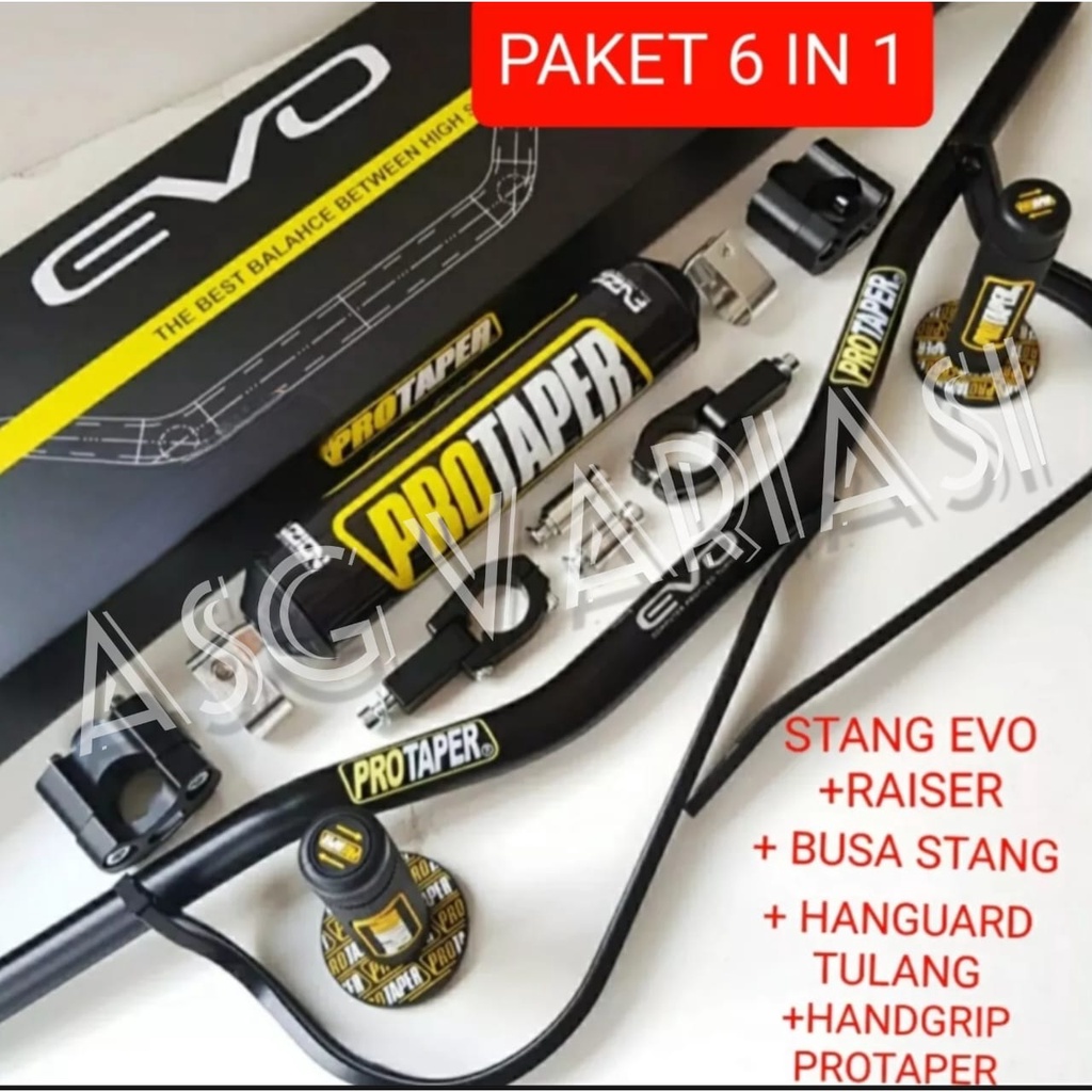 PAKET STANG FATBAR PROTAPER MOTOR UNIVERSAL +RAISER STANG+HANDGUARD+HANDGRIP+BUSA STANG PROTAPER FUL