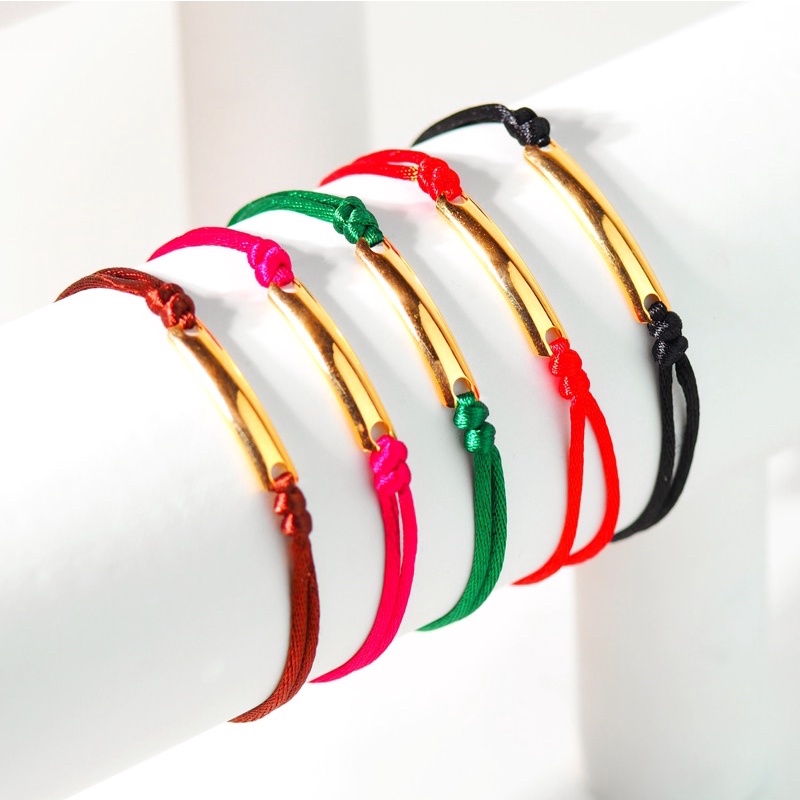 Gelang Tali Plat Emas Custom Tulisan - SUPER RINGAN!! - Toko Emas Gadjah