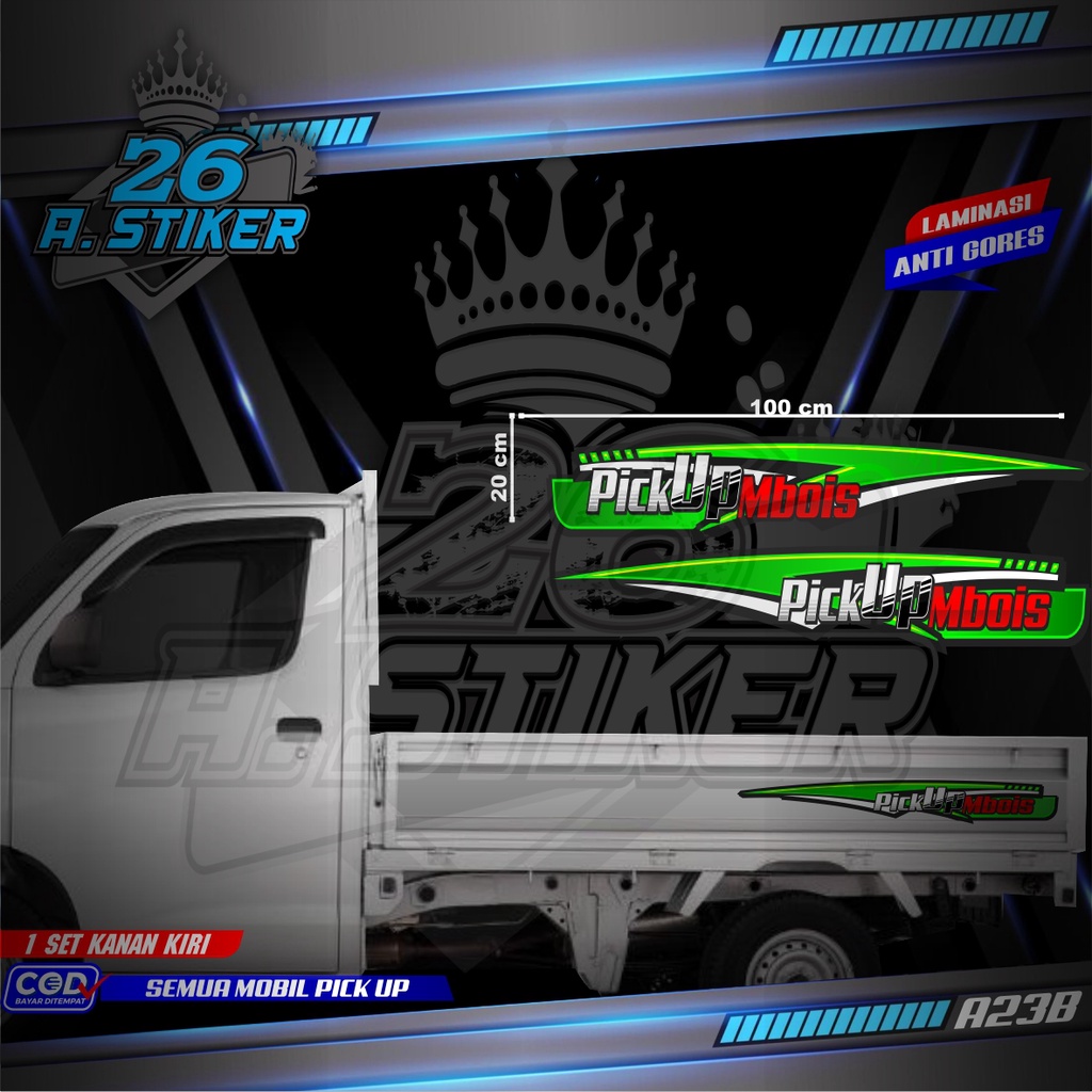 Stiker Bak Samping Pick Up L300, Futura, new carry, dll, Stiker Vinyl Custom Stiker Variasi All Pick