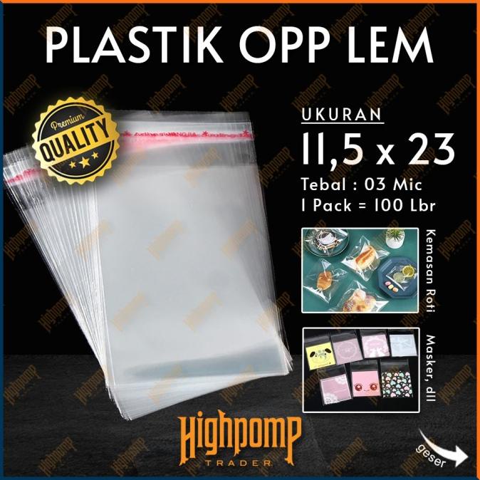 

PLASTIK OPP SEAL LEM - 11,5x23 - PLASTIK MASKER AKSESORIS - TRANSPARAN 90-highpomptrader Murah