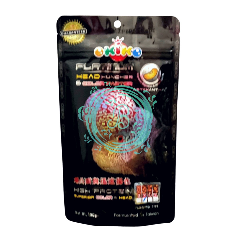 Okiko Platinum 100g Pakan Ikan Jenong &amp; Warna Lohan Louhan 100 Gram