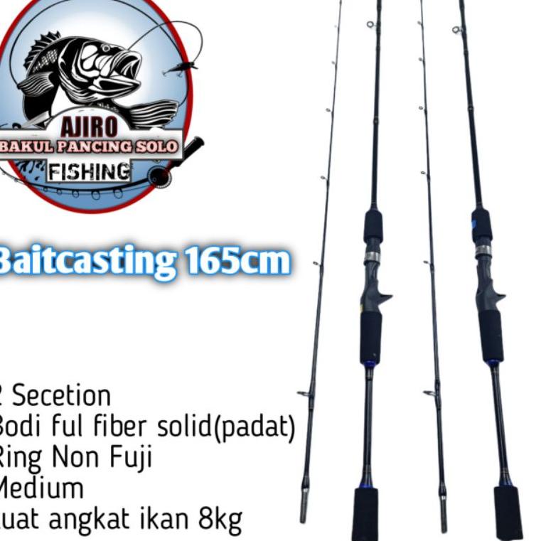"BDG.18Oc22ᴹ" Joran pancing ul spinning bc casting baitcasting fiber solid ajiro sniper 165 180 198
