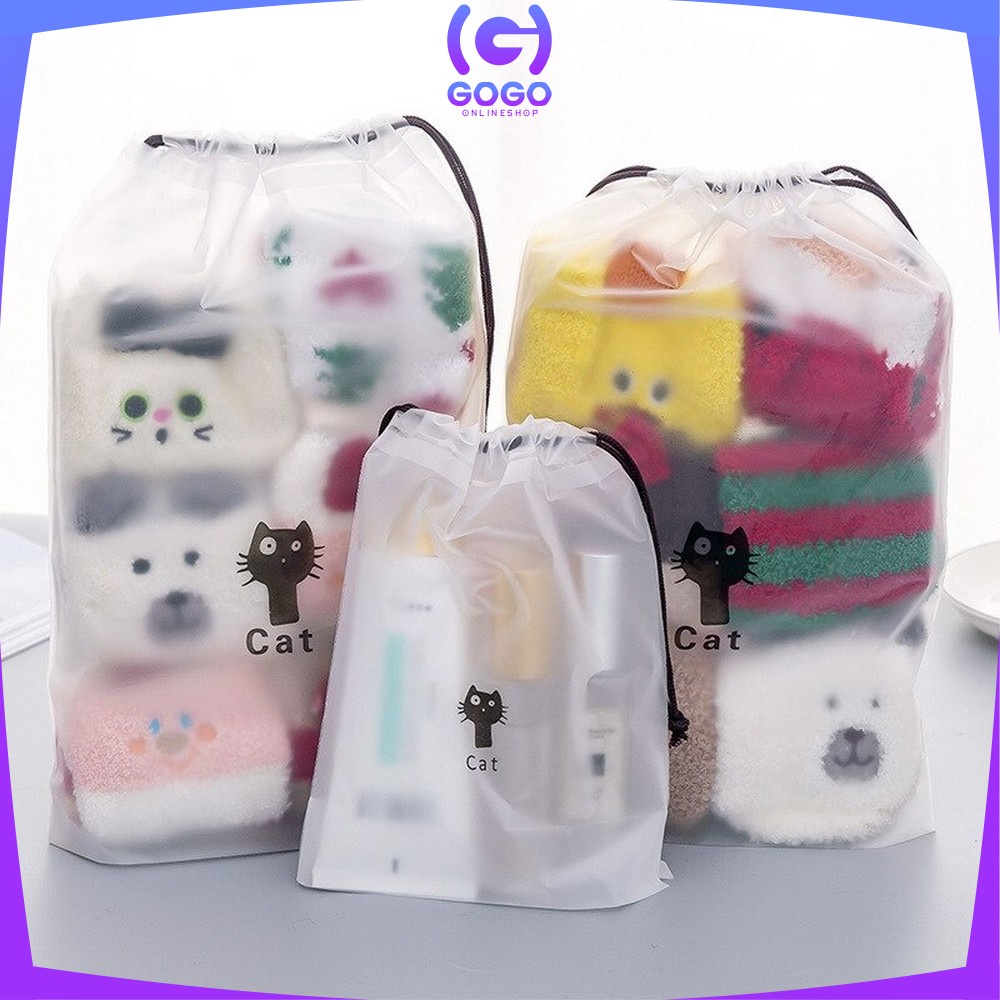 GOGO-C33 Travel Pouch Organizer Bag Serbaguna / Tempat Penyimpanan Alat Make Up / Tas Serut Kosmetik