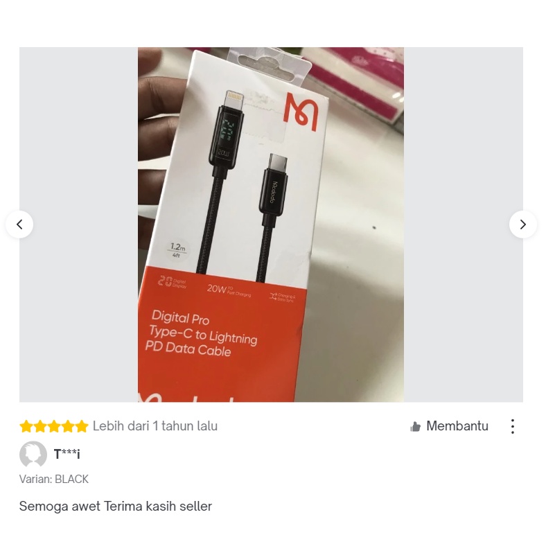 MCDODO CA-8810 Cable Iphone Lightning Digital Type C PD Fast 20W 1.2m