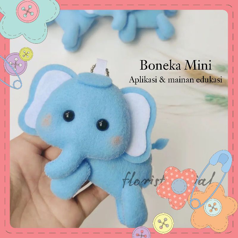 APLIKASI BONEKA FLANEL HEWAN BONEKA MINI FLANEL MAINAN EDUKASI