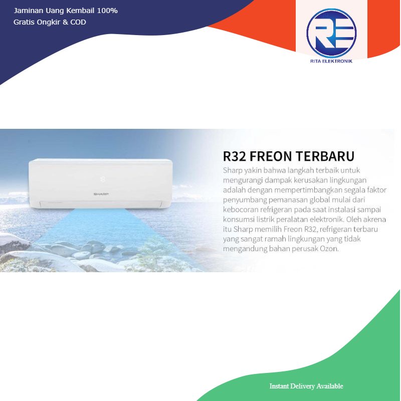 AC Sharp Split 1 PK Low Watt Kota Padang