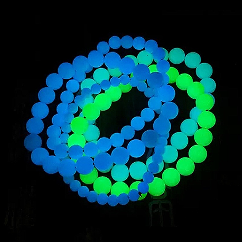 50-200 PCS 6-8 - 10-12mm Manik-Manik Glow In The Dark Bahan Akrilik Untuk Membuat Perhiasan