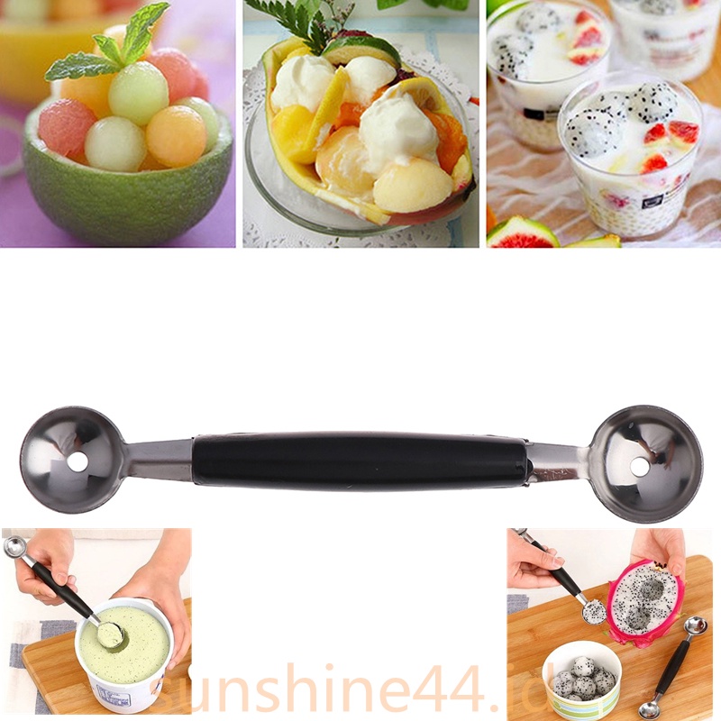 Sunshine Sendok Scoop Es Krim Dua Sisi Bahan Stainless Steel