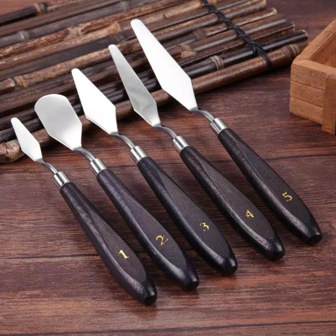 

[COD] Palette Knife Set Scraper Alat Lukis Painting Spatula Stainless STOK TERBATAS Kode 1282
