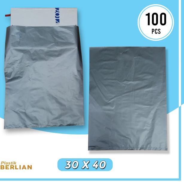 

Plastik HD Tanpa Plong 30 x 40 cm Plastik Packing Silver - Isi 100pcs