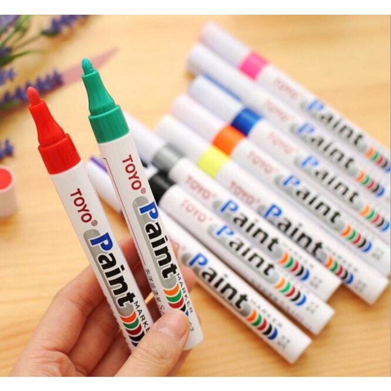 Toyo Paint Marker Spidol Cat PTM Permanent Kaca Plastik Ban Kayu Besi