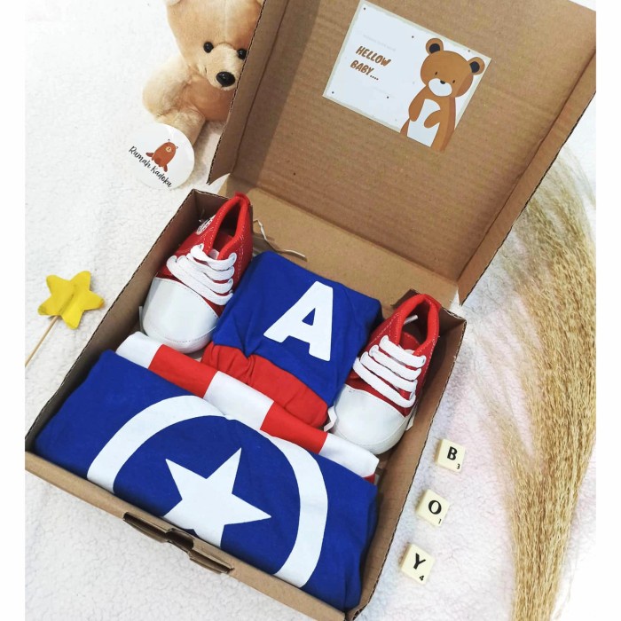 

[COD] Hampers Baby Boy Captain America kado bayi laki-laki