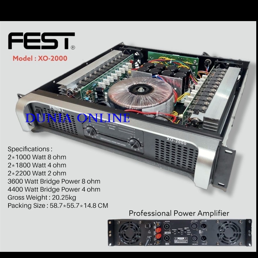 power amlifier FEST XO 2000 fest xo2000 original