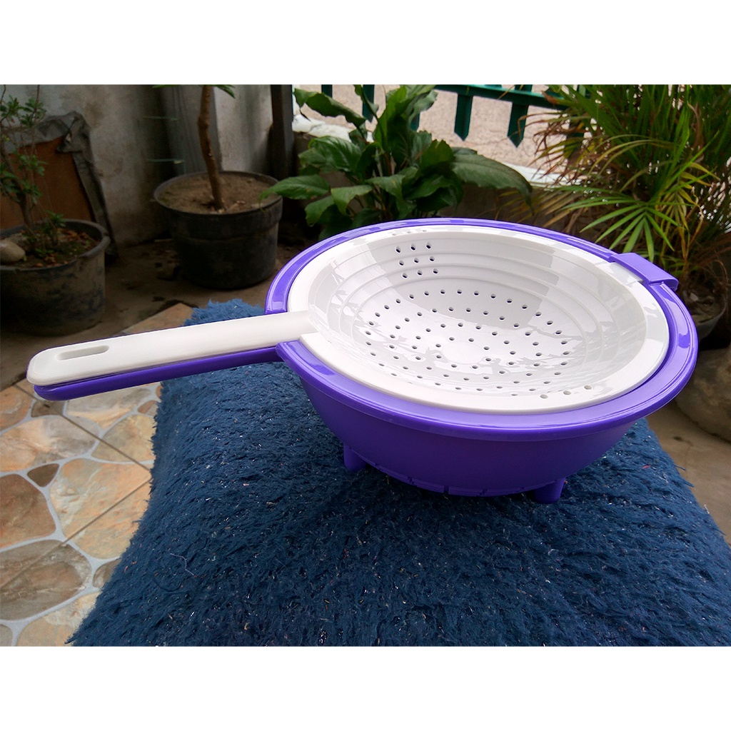 TUPPERWARE Double Colander + Noodle Tong