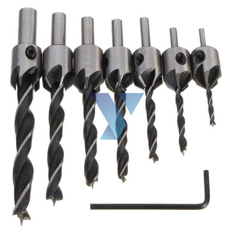 Mata Bor Drill Bit Countersink HSS 3-10mm 7PCS - QST-K13 ( Al-Yusi )