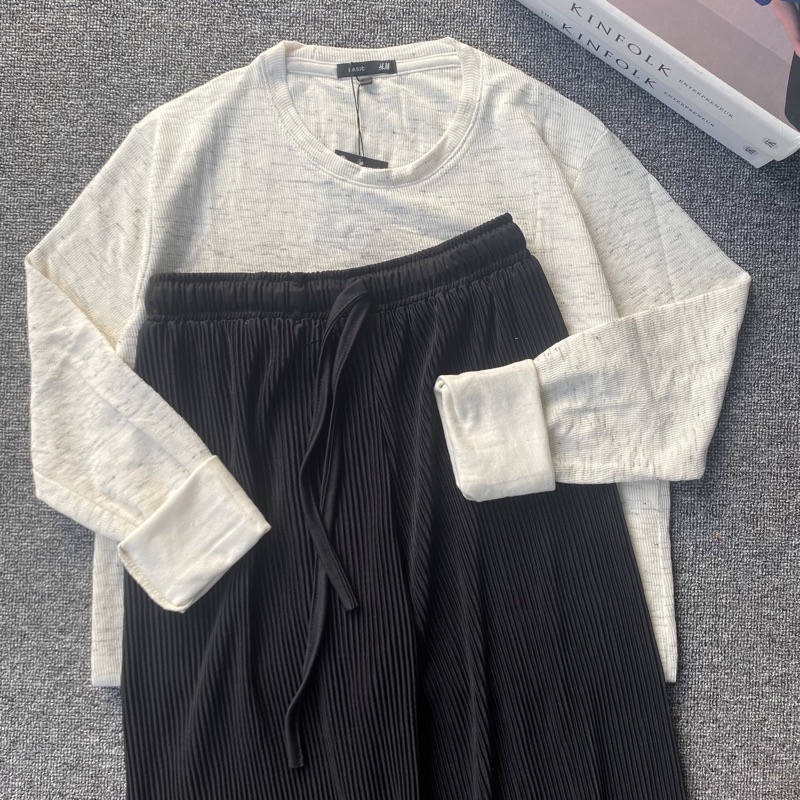 ONE SET Setelan Kaos dan Kulot-Wf Oreo-KL Black