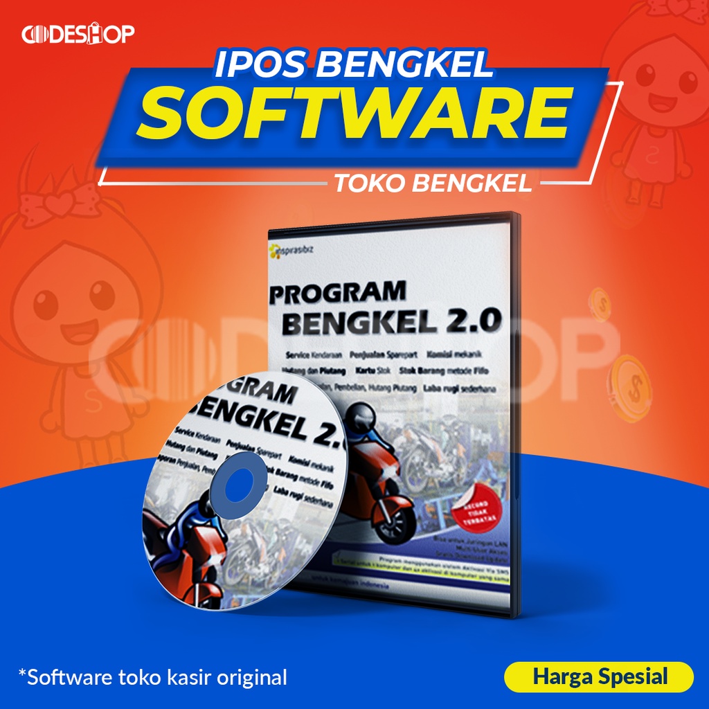 Software Kasir IPOS Bengkel Program Service Mobil Motor Lengkap