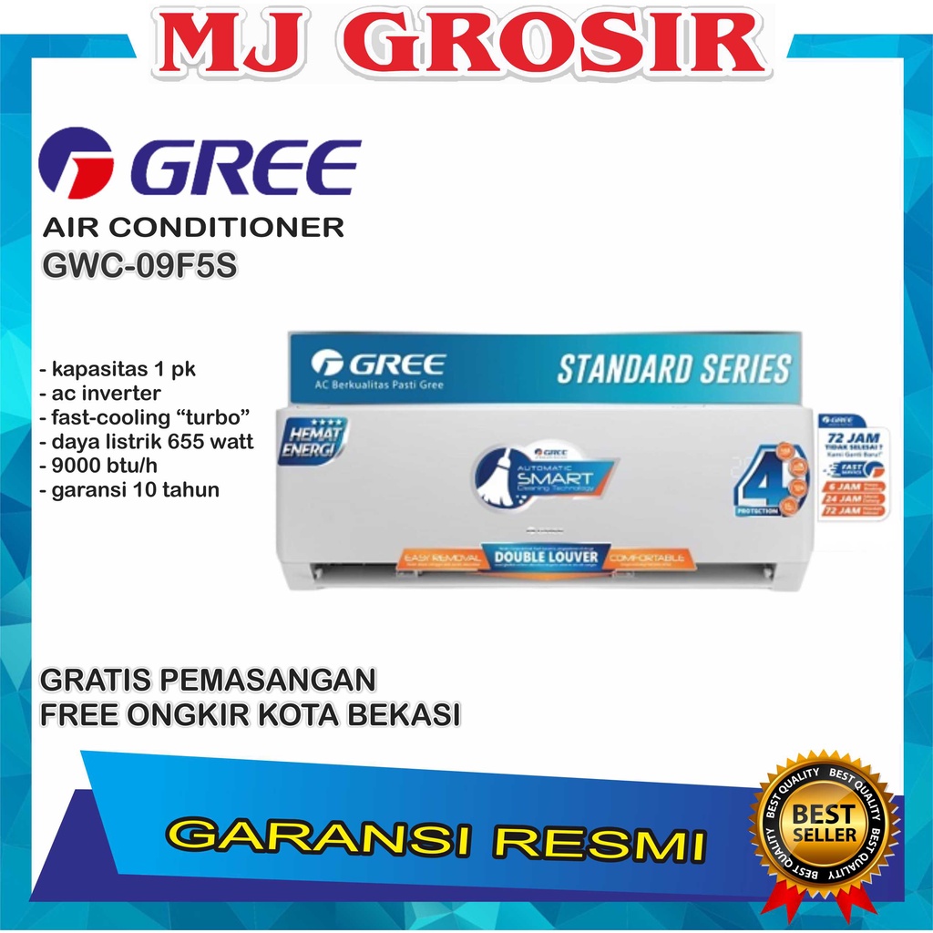 AC GREE GWC 09 F5S 1 PK GWC09F5S 1 PK + PASANG R32 INVERTER