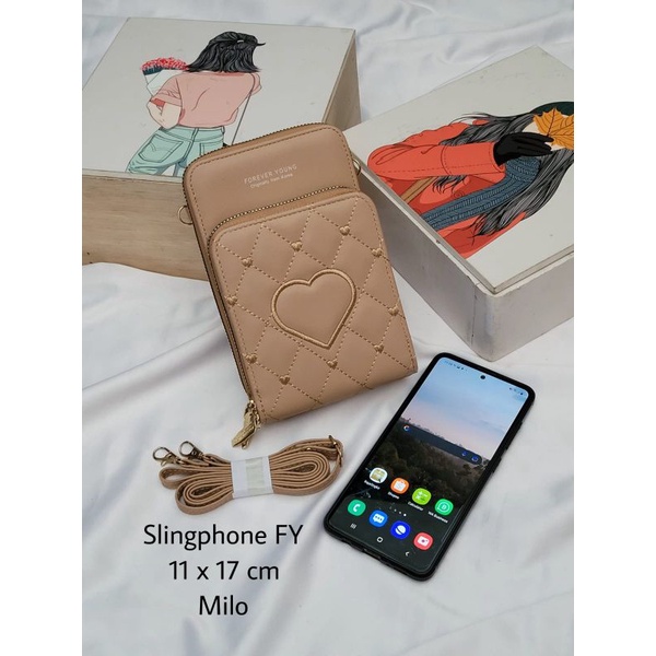 original forever young Slingphone Tas Hp Muat banyak slot kartu IMPORT
