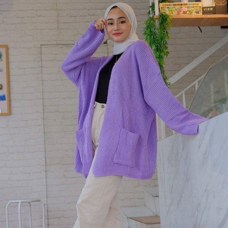 Direkomendasikan--BIG PROMO 4XL- 5XL Cardigan Rajut Jumbo XXL /LAVELA Jumbo XXL / Cardigan Rajut Ove